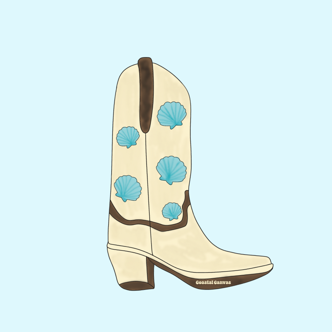 Sea Cowboy Boots Sticker