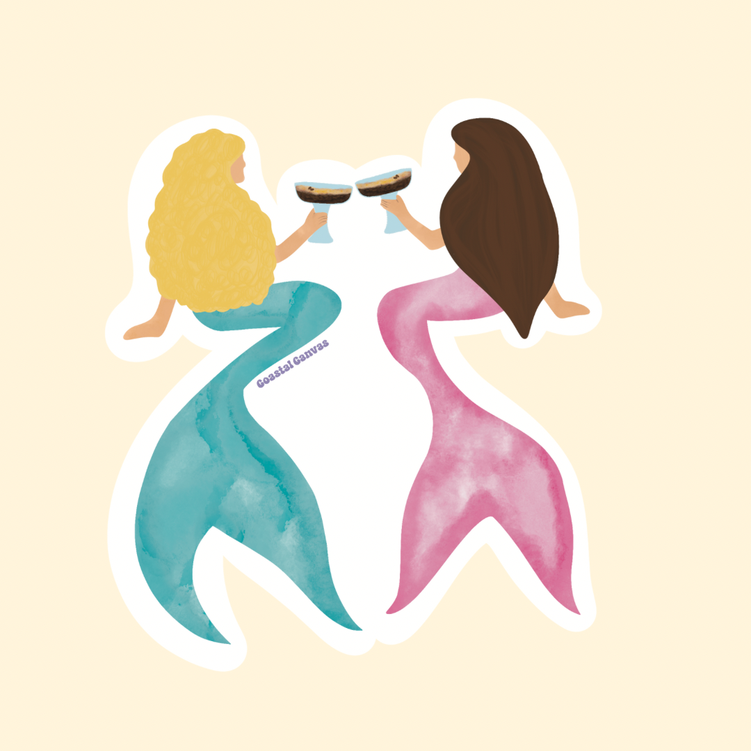 Martini Mermaids Sticker
