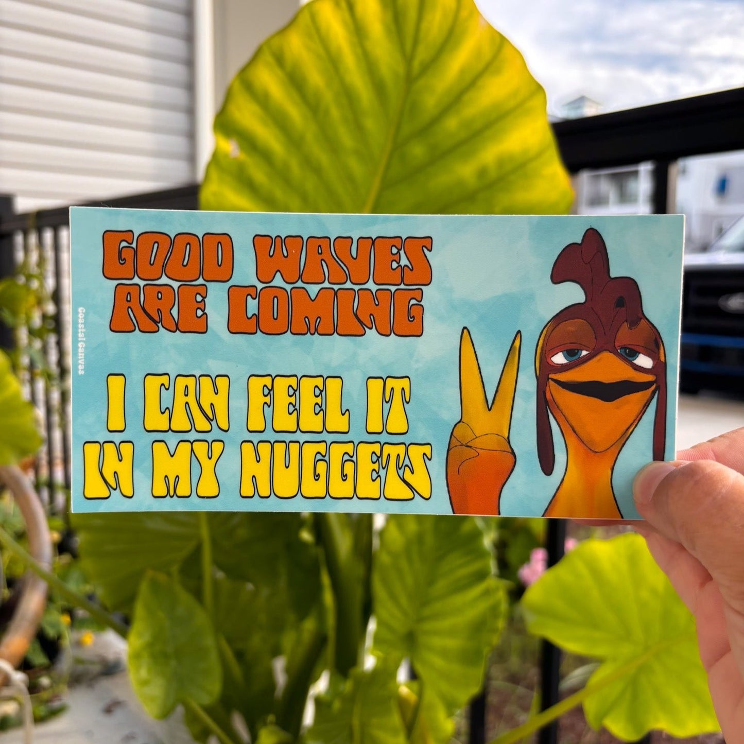 Surfer Chicken Joe Bumper Sticker