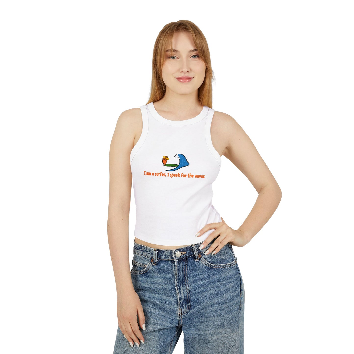 I Speak For The Waves Crop Tank Top